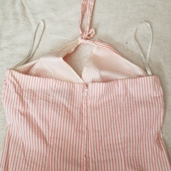 Teeze Me Pink & white halter sundress sz S - Picture 2 of 2
